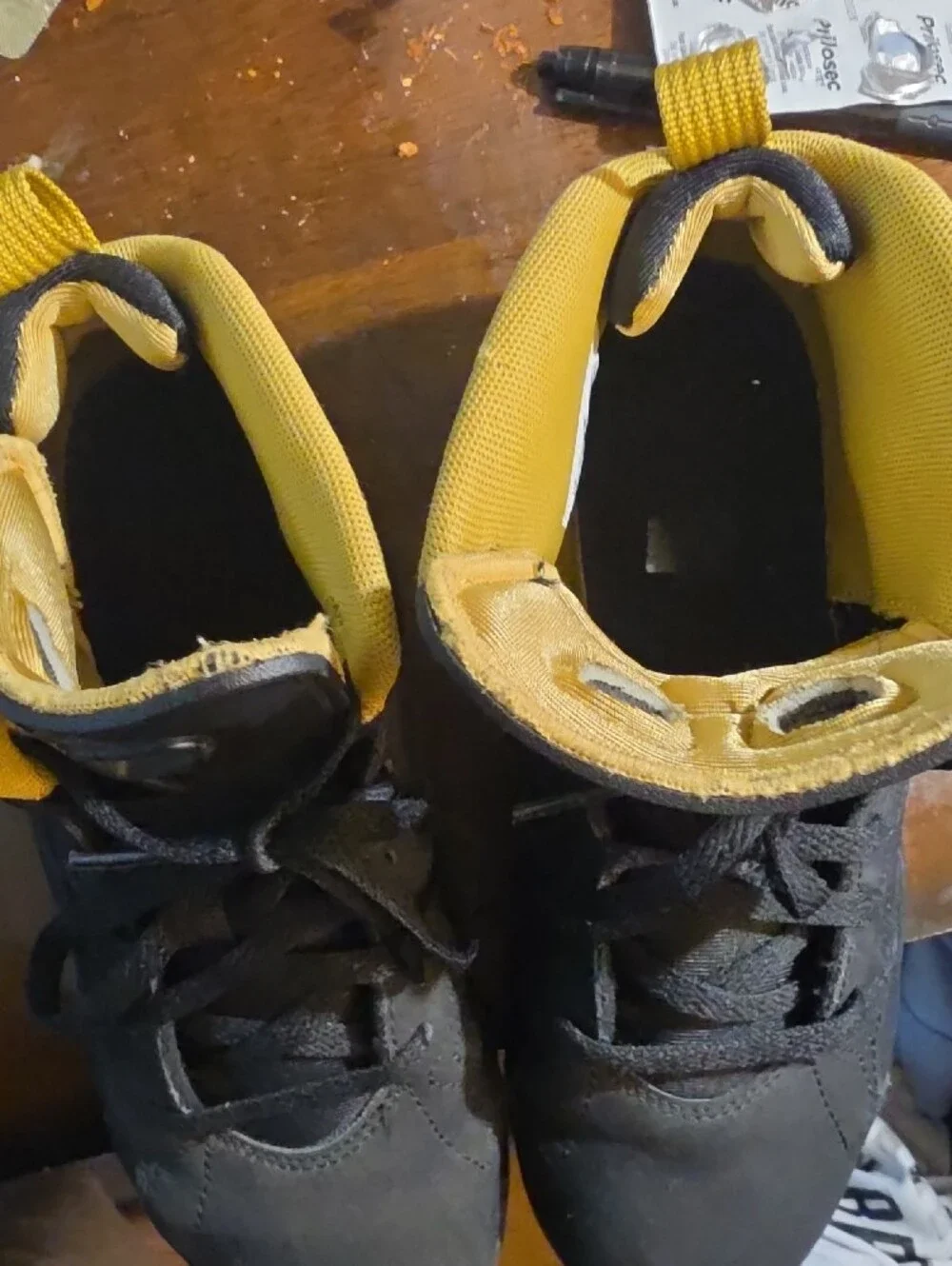 Jordan Kids' Black and Gold High-Top Sneakers